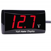 [해외] Zealforth DC 12V Digital Voltmeter - LED Display Voltage Volt Meter Gauge for Car Motorcycle