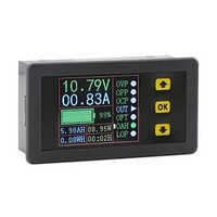 [해외] DROK Digital Multimeter Charge-Discharge Battery Tester, LCD Color Screen Voltmeter Ammeter DC 0-90V 0-20A Volt Amp Watt Time Capacity Electricity Meter Monitor