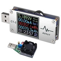 [해외] AVHzY USB Power Meter Tester Digital Multimeter USB Load Current Tester Voltage Detector DC 26.0000V 6.0000A Test Speed of Charger Cables PD 2.0/3.0 QC 2.0/3.0/4.0 or pps Trigge (C