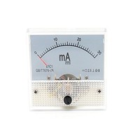 [해외] Karcy AC 0-30mA Rectangle Analog Panel Ammeter for Auto Circuit Or Other Voltage Measurement Devices Ampere Tester Gauge
