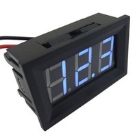 [해외] SMAKN 0.56 2 Wires Blue DC 3.0v-30v LED Panel Digital Display Voltage Meter Voltmeter