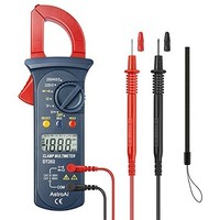 [해외] AstroAI Digital Clamp Meter, Multimeter Volt Meter with Auto Ranging; Measures Voltage Tester, AC Current, Resistance, Continuity; Tests Diodes, Red/Black