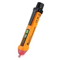 [해외] Neoteck Non-Contact Voltage Tester 12-1000V AC Voltage Detector Pen Circuit Tester Tool with Led Flashlight Beeper Pocket Clip-Orange