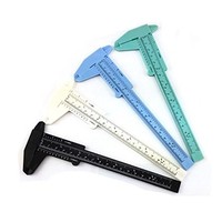 [해외] Honbay 4pcs Mini Double Scale Plastic Vernier Caliper Ruler Measuring Tool