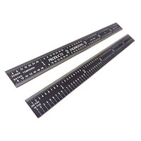[해외] PEC Tools 12 5R flexible black chrome,High Contrast machinist ruler with markings 1/10, 1/100, 1/32 and 1/64 (Оne Расk)