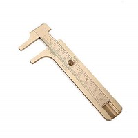 [해외] Juland Retro Vernier Caliper Copper Alloy Mini Brass Sliding Pocket Caliper Metal Double Scale for Measuring Gemstones and Jewelry Components Bead Wire Guitar Repair 80 mm /3.15