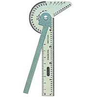 [해외] General Tools 16ME Pocket-Sized 6-In-1 Multi Use Rule and Gage with 4-Inch Ruler and Etched Graduations in 64ths of an Inch and Millimeters