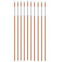 [해외] Fiberglass Innovations 665-10 Snow Pole Driveway Marker, 48-Inch with Reflective Tape, Hiviz Orange and Hammer Cap, Pack of 10
