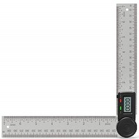 [해외] OLI Digital Angle Finder 360 Degree Protractor 7 inch/390 mm Stainless Steel Ruler with LCD Display SX09