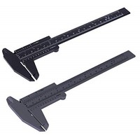 [해외] Penta Angel 2Pcs Plastic Caliper Inch/Metric 6Inch 150mm Mini Caliper Double Scale Ruler Measuring Tool for Student (Gray and Black)