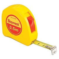 [해외] Starrett KTS12-3.5M-N ABS Plastic Case Yellow Measuring Pocket Tape, Metric Graduation Style, 3.5m Length, 12.7mm Width, 1.58mm Graduation Interval