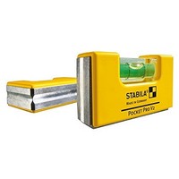 [해외] Stabila 11901 Magnetic Pocket Level PRO with Holster Yellow