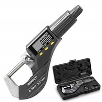 [해외] Digital Micrometer, Professional Inch/Metric Thickness Measuring Tools 0.00005/0.001 mm Resolution Thickness Gauge, Protective Case with Extra Battery