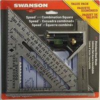 [해외] Swanson Tool S0101CB Speed Square Layout Tool with Blue Book and Combination Square Value Pack