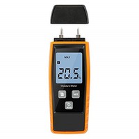 [해외] Wood Moisture Meter, Upgrade Moisture Detector Wood Portable Water Moisture Tester for 8 Material Type Selection Moisture Detector with Digital LCD Pin Type, Range 0% ~ 80%, accura
