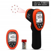 [해외] BTMETER BT-1800 Digital Laser Thermometer -58 °F to 3272°F Pyrometer DS 50:1 Infrared Thermometer, Non Contact IR High Temp Gun Tester with Backlit Flashlight Max/Min Temp Alarm fo