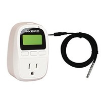 [해외] Inkbird ONLY Heating Thermostat 13.5A Digital C206t Heat Temperature Controller Heater Time Cycle Setting Timer Function ℉ and ℃ Display with NTC Sensor (C206T)