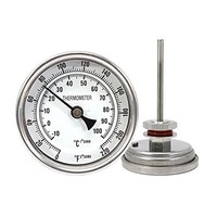 [해외] CONCORD 3 Stainless Steel Thermometer with Mounting Assembly. Great for Home Brewing