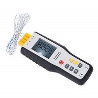 [해외] Leaton 4 Channel K Type Digital Thermometer Thermocouple Sensor -200~1372°C/2501°F (Batteries Included)