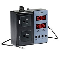 [해외] bayite Temperature Controller BTC201 Pre-Wired Digital Outlet Thermostat, 2 Stage Heating and Cooling Mode, 110V - 240V 10A