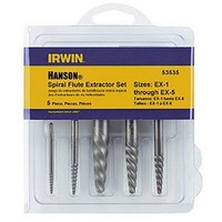 [해외] Irwin Industrial Tools 53535 Spiral Screw Extractor Set, 5-Piece