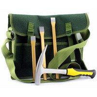 [해외] Rockhound and Rock Mining Kit w/Rock Pick Hammer, 3 Chisels, Musette Bag (5-Piece Set)