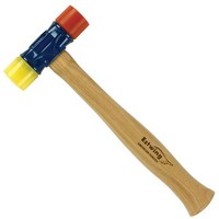 [해외] Estwing Rubber Mallet - 12 oz Double-Face Hammer with Soft/Hard Tips and Hickory Wood Handle - DFH12