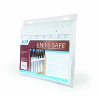 [해외] Camco Knife Safe - Securely Mounts on Wood or Metal Surfaces, Holds 7 Cooking and Carving Knives, Organize and Store Knives While Creating Space - (9 x 11) White (43581)