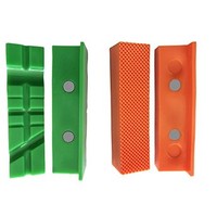[해외] GarMills 2 Pack Magnetic Vise Jaw Pads Covers Protectors 1 Multi-Grooved and 1 Standard Set 4.5 Inch (113mm)