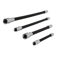 [해외] ABN Flexible Socket Extension Cable Flex Bar Ratchet Light Impact Tools 4-Piece Set of 1/4” Inch Drive and 3/8” Inch Drive