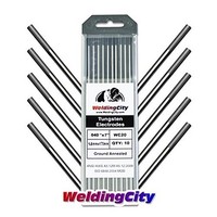 [해외] WeldingCity 10-pcs Premium TIG Welding Tungsten Electrode Rod 2.0% Ceriated (Gray/AWS: EWCe20) .040 x 7 10-pk
