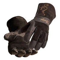 [해외] AngelFire Stick/MIG Welding Gloves - Black with Beige Flourish, Size Small