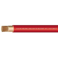 [해외] 4 Gauge Premium Extra Flexible Welding Cable 600 Volt - EWCS Brand - RED - 10 FEET - Made in the USA!