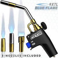 [해외] BLUE FLAME 9XTL - Multi Purpose Mapp and Propane Torch Includes 3 - Nozzles/Tips Built-In Ignition Flow Regulator and Flame Lock