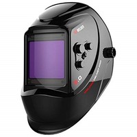 [해외] YESWELDER Large Viewing Screen True Color 4 Arc Sensor Solar Auto Darkening Welding Helmet Wide Shade 5/9-13 for TIG MIG Arc Weld Grinding Welder Mask