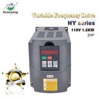 [해외] VFD 110V 1.5KW 2hp Variable Frequency Drive CNC Drive Inverter Converter for Spindle Motor Speed Control HUANYANG HY-Series(1.5KW, 110V)