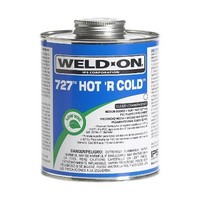 [해외] Weld-On 10842 Pint 727 Hot R Cold PVC Cement, Clear, 1-Pack