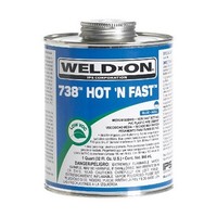 [해외] Weldon 12248 Blue 738 Hot N Fast Pvc Professional Industrial-Grade Cement Very Fast-Setting Low-Voc, 1/2 pint, Blue