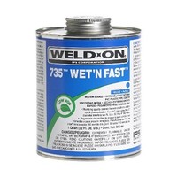 [해외] Weld-On 12495 Quart 735 Wet R Dry PVC Cement, Blue, 1-Pack