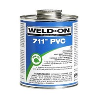 [해외] Weld-On 10121 Pint 711 Heavy Duty PVC Cement, Gray, 1-Pack