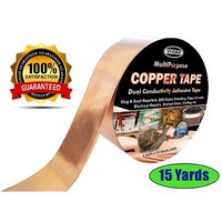 [해외] Vivorr Premium Copper Foil Tape, Dual Conductive Adhesive, 1 Inch x 15 Yards (45ft) - Slug and Snail Repellent, EMI Shielding, Electrical Repairs, Paper Circuits, Crafting, Etc - Ext