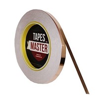 [해외] Tapes Master 1/4 x 36 yds (6.4mm x 33m) Copper Foil Tape - EMI Shielding Conductive Adhesive tape