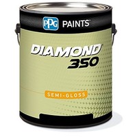 [해외] 1407-0100G/01 Acrylic Paint, Semi-Gloss, 1 gal, Diamond 350, Interior Paint for Rooms, White