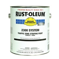 [해외] Rust-Oleum 283902 Semi-Gloss Yellow 2300 System Less than 100 VOC Traffic Zone Striping Paint, 1 gal Can (Pack of 2)