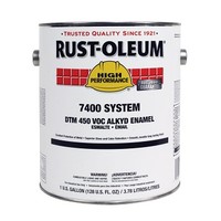 [해외] Rust-Oleum 944402 Safety Yellow High Performance 7400 System 450 VOC DTM Alkyd Enamel Paint, 1 gal Can (Pack of 2)