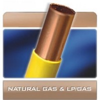 [해외] 50 Feet of 5/8 O.D. Yellow Polyethylene Coated Copper Tubing for LP and Natural Gas