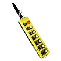 [해외] ASI PLB14-E 14 Button Crane Pendant Station, Double Row, 12 Bidirectional Push Buttons, 6 Two Speed, 1 Alarm Button, 1 Emergency Stop, 1NC/20No Contacts