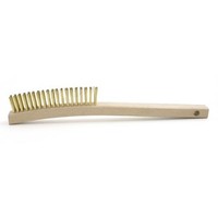 [해외] Brush Research Hand Scratch Brush with Curved Handle, Bronze, 0.006 Wire Diameter, 13-3/4 Length, 1-3/16 Bristle Length, 1 Brush Face Width (Pack of 12)