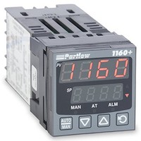 [해외] Partlow P1160100400 1160+ Series 1/16 DIN Temperature Controller, 100 to 240 VAC, One relay Output, Red Upper/Green Lower Display