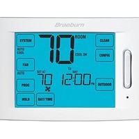 [해외] BRAEBURN 6100 Thermostat, Touchscreen Hybrid Universal 7, 5-2 Day or Non-Programmable, 1H/1C